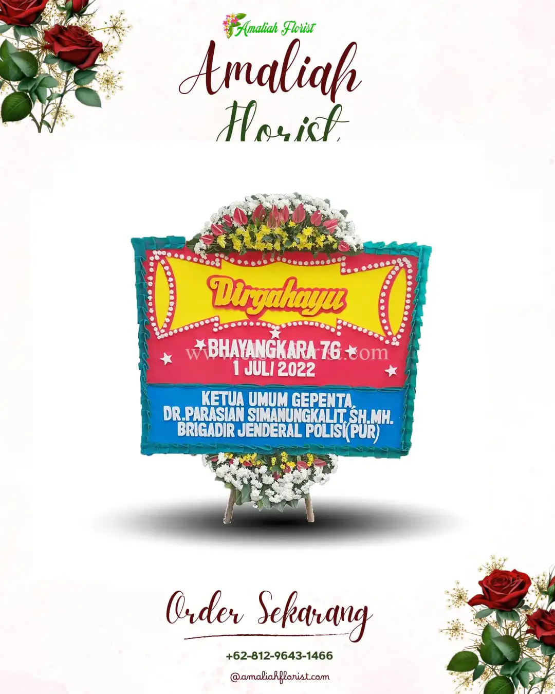 Papan Bunga HUT Ulang Tahun Banyuasin I